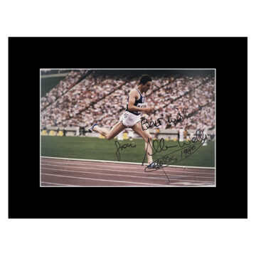 Signed Allan Wells Photo Display 8x6 - 1980 Moscow Olympics Icon