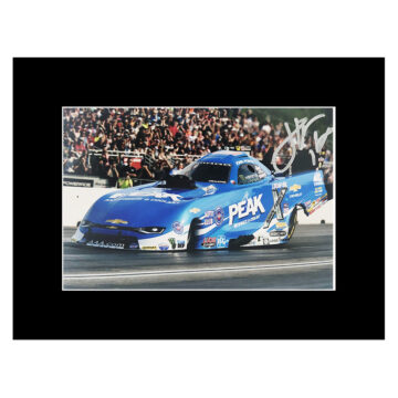 Signed John Force Photo Display 8x6 - Drag Racing Icon Autograph