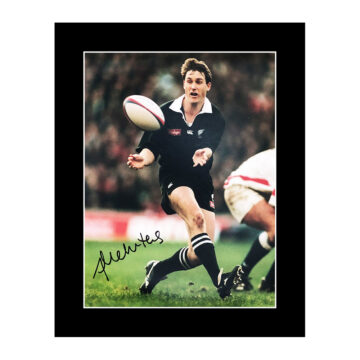 Signed Andrew Mehrtens Photo Display 12x10 - All Blacks Icon
