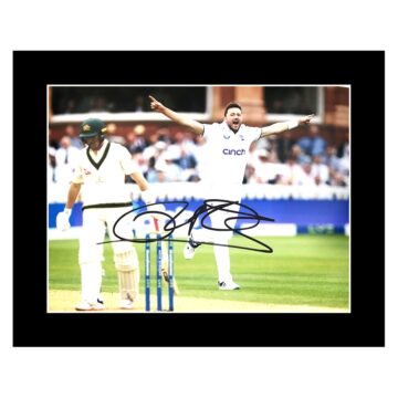Signed Ollie Robinson Photo Display 12x10 - England Cricket Icon