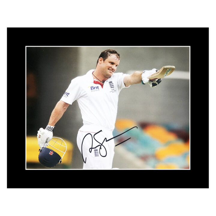 Signed Andrew Strauss Photo Display 12x10 - England Cricket Autograph