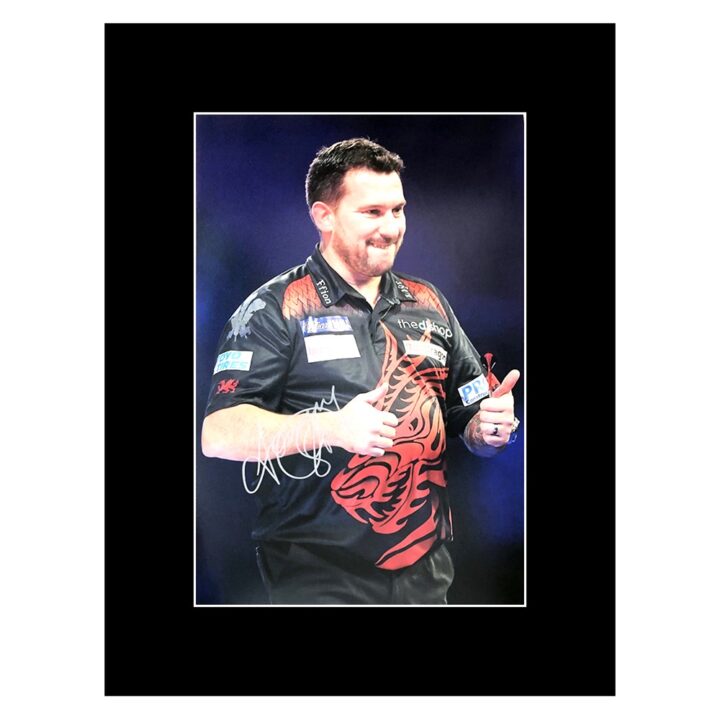 Signed Jonny Clayton Photo Display 12x10 - Darts Icon