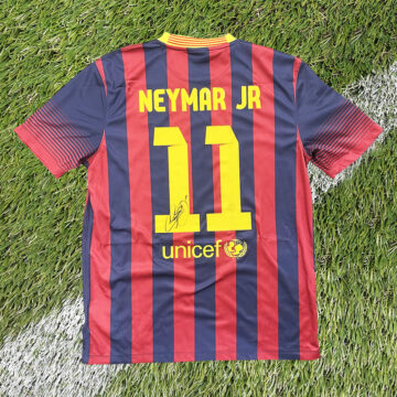 Signed Neymar Jr Jersey - FC Barcelona First Season Shirt 2014