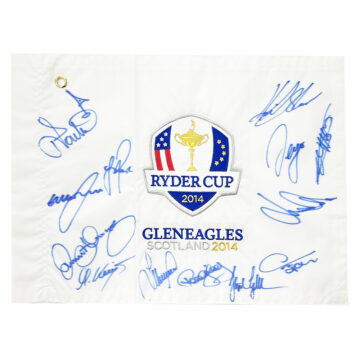 Signed Ryder Cup Flag - Team Europe Gleneagles Winners 2014