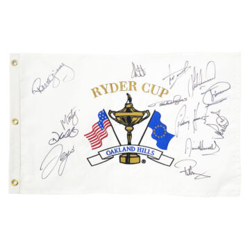 Signed Ryder Cup Flag - Team Europe Oakland Hills Winners 2004
