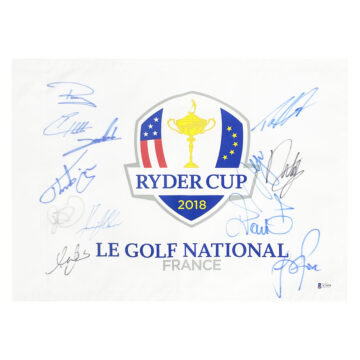 Signed Ryder Cup Flag - Team Europe Champions Le Golf National 2018