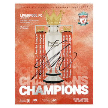Signed Jurgen Klopp Programme - Premier League Champions 19/20