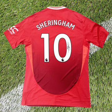 Signed Teddy Sheringham Shirt - Manchester United FC