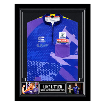 Signed Luke Littler Framed Shirt - World Darts Championship 2025