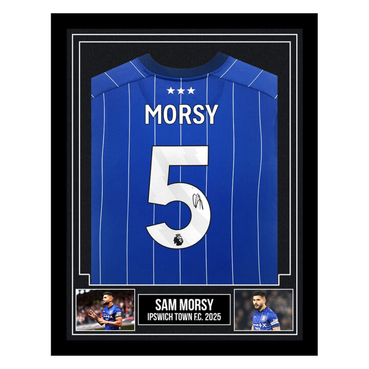 Signed Sam Morsy Framed Shirt - Ipswich Town F.C. 2025