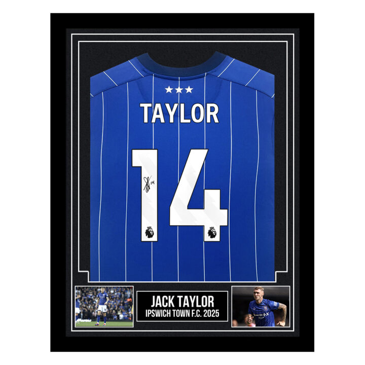 Signed Jack Taylor Framed Shirt - Ipswich Town F.C. 2025