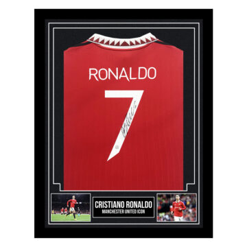 Framed Cristiano Ronaldo Signed Shirt - Manchester United Icon Autograph