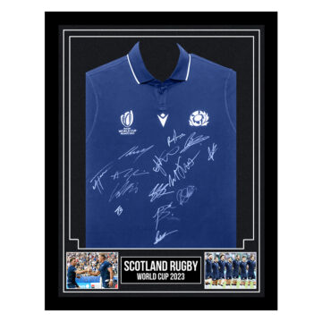 Framed Scotland Rugby Autographed Shirt - World Cup 2023