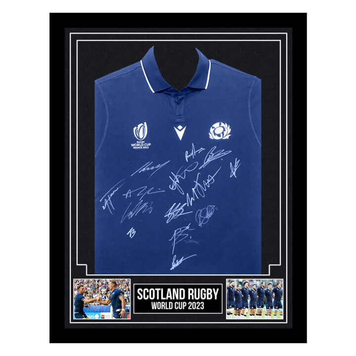 Framed Scotland Rugby Autographed Shirt - World Cup 2023