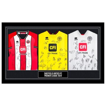 Signed Sheffield United FC Framed Shirts Trio - Premier League 2024