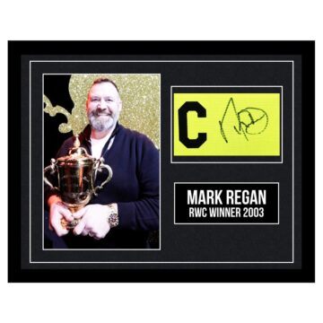 Signed Mark Regan Framed Armband - RWC Winner 2003