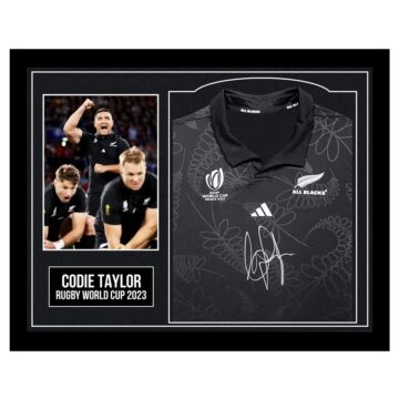 Framed Codie Taylor Signed Shirt - Rugby World Cup 2023