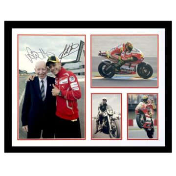Autographed Rossi & Surtees Photo Display Framed - Moto GP Icons