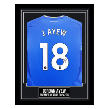 Jordan Ayew Signed Framed Shirt - Premier League 2024/25