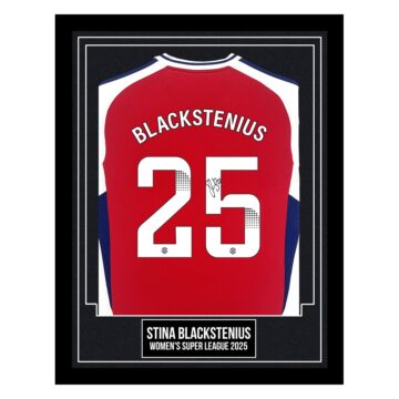 Stina Blackstenius Signed Framed Shirt - Women's Super League 2025