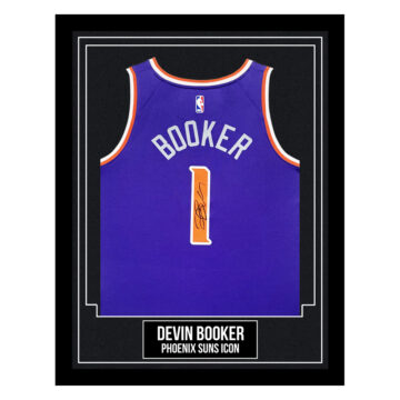 Devin Booker Signed Framed Jersey - Phoenix Suns Icon