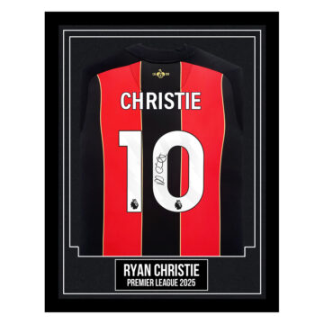 Ryan Christie Signed Framed Shirt - Premier League 2025