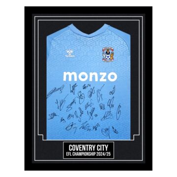 Coventry City Signed Framed Home Shirt - EFL Championship 2024/25