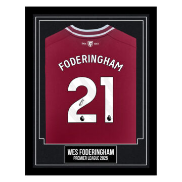 Wes Foderingham Signed Framed Shirt - Premier League 2025
