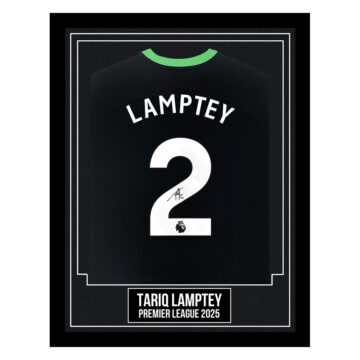 Tariq Lamptey Signed Framed Shirt - Premier League 2025
