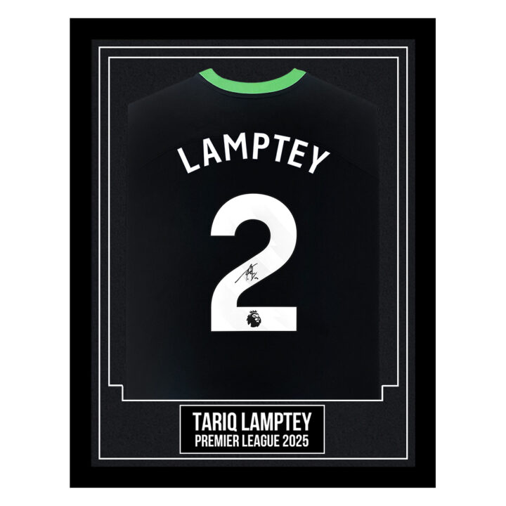 Tariq Lamptey Signed Framed Shirt - Premier League 2025