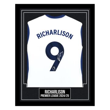 Richarlison Signed Framed Shirt - Premier League 2024/25