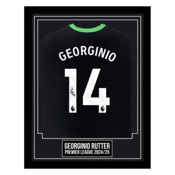 Georginio Rutter Signed Framed Shirt - Premier League 2024/25