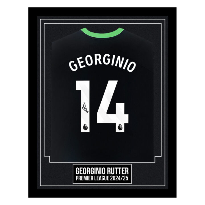 Georginio Rutter Signed Framed Shirt - Premier League 2024/25