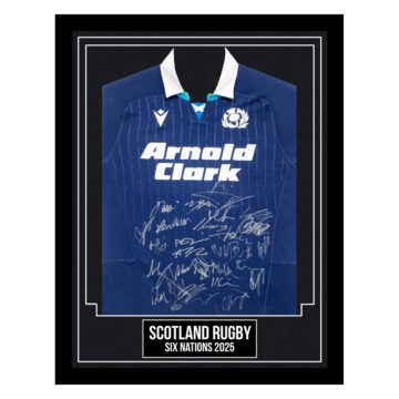 Scotland Rugby Signed Framed Shirt - Six Nations 2025