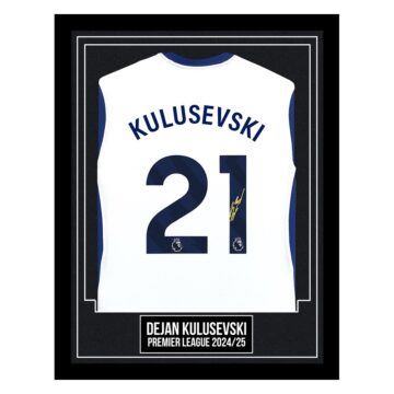 Dejan Kulusevski Signed Framed Shirt - Premier League 2024/25