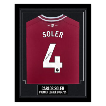 Carlos Soler Signed Framed Shirt - Premier League 2024/25