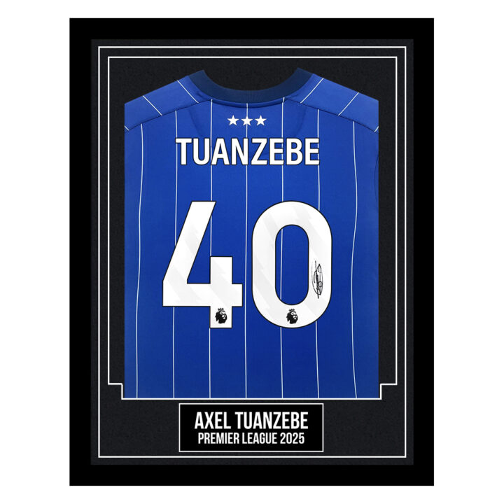 Axel Tuanzebe Signed Framed Shirt - Premier League 2025