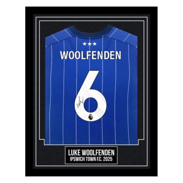 Luke Woolfenden Signed Framed Shirt - Ipswich Town F.C. 2025