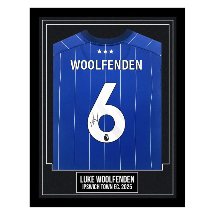 Luke Woolfenden Signed Framed Shirt - Ipswich Town F.C. 2025