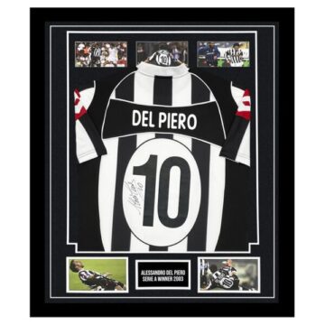 Autographed Alessandro Del Piero Framed Shirt - Serie A Winner 2003