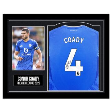 Framed Conor Coady Signed Shirt - Premier League 2025