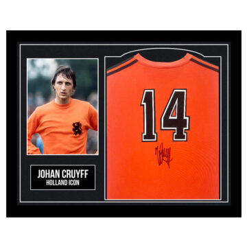 Framed Johan Cruyff Autographed Shirt - Holland Icon