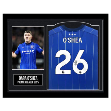 Framed Dara O'Shea Signed Shirt - Premier League 2025
