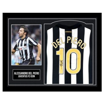Framed Alessandro Del Piero Signed Shirt - Juventus FC Icon