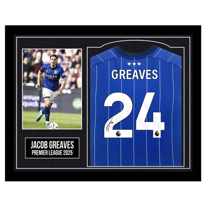 Framed Jacob Greaves Signed Shirt - Premier League 2025