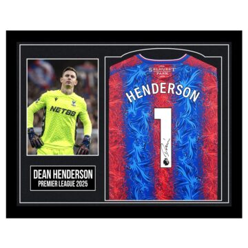 Framed Dean Henderson Signed Shirt - Premier League 2025