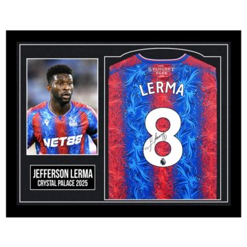 Framed Jefferson Lerma Signed Shirt - Crystal Palace 2025