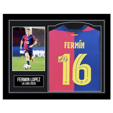 Framed Fermin Lopez Signed Shirt - La Liga 2025