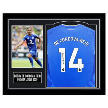 Framed Bobby De Cordova-Reid Signed Shirt - Premier League 2025