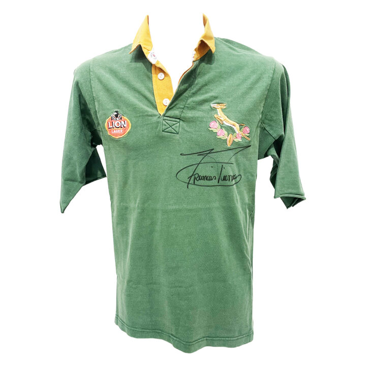 Signed Francois Pienaar Jersey - RWC WINNER 1995